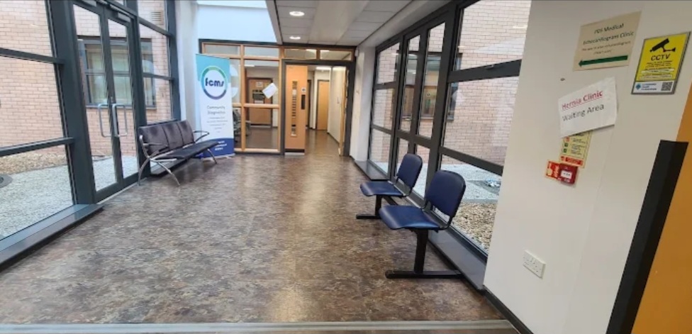 Waiting corridor at the clinic